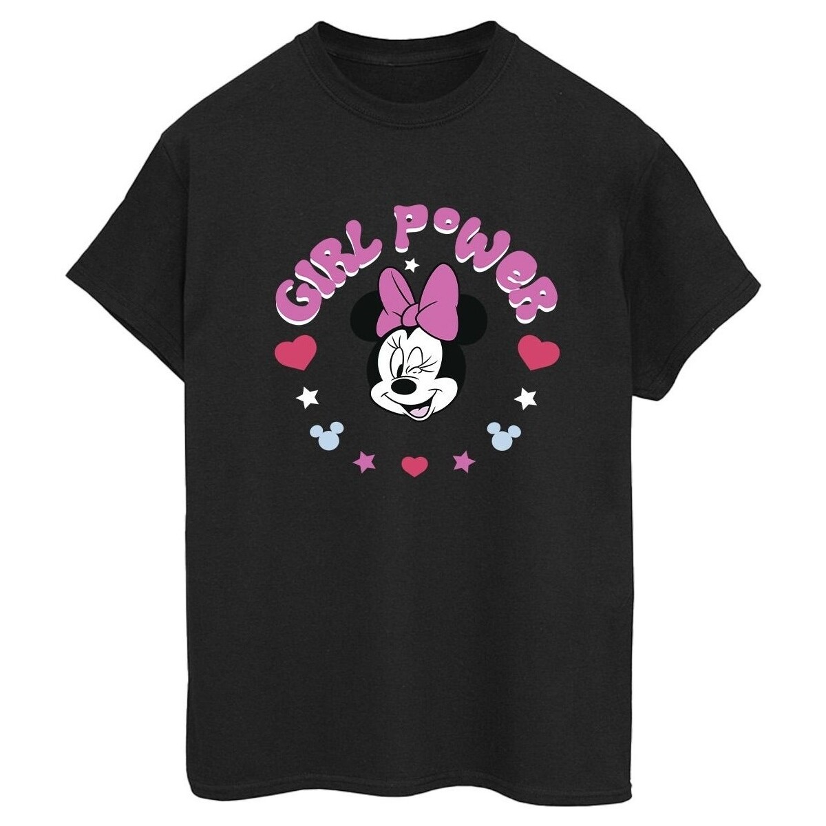 textil Mujer Camisetas manga larga Disney Minnie Mouse Girl Power Negro