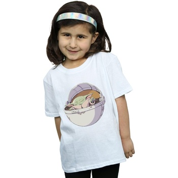 textil Niña Camisetas manga larga Disney The Mandalorian Sleeping Child Blanco