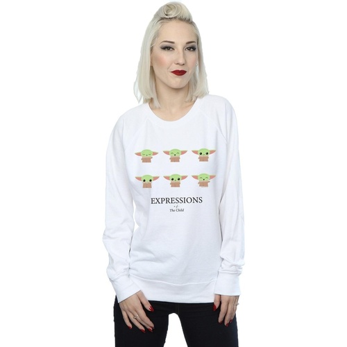 textil Mujer Sudaderas Disney The Mandalorian Expressions Of The Child Blanco