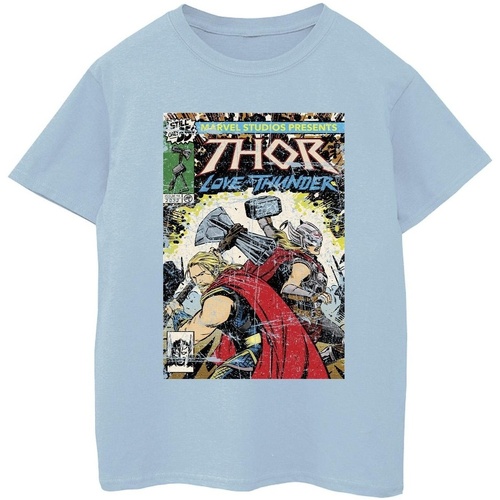 textil Niño Camisetas manga corta Marvel Thor Love And Thunder Vintage Poster Azul