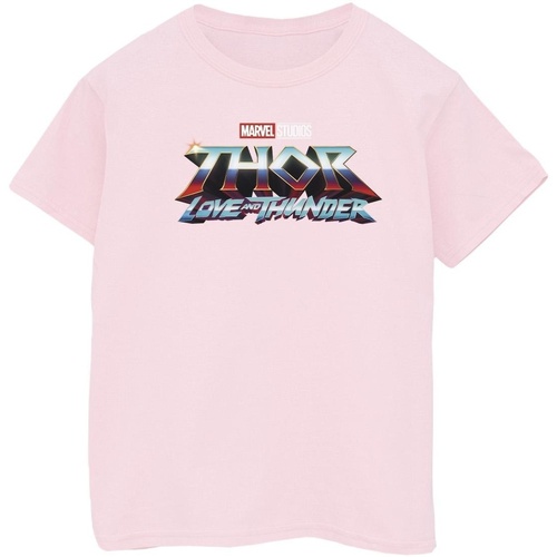 textil Niño Camisetas manga corta Marvel Thor Love And Thunder Logo Rojo