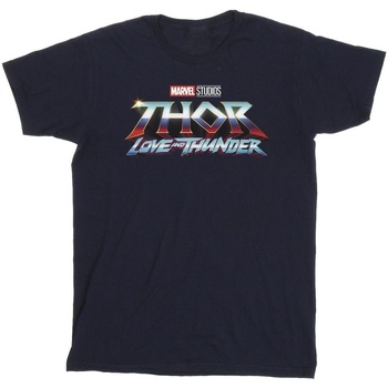 textil Niño Tops y Camisetas Marvel Thor Love And Thunder Logo Azul