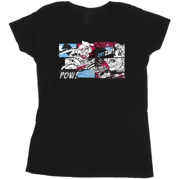 textil Mujer Camisetas manga larga Dc Comics Superman Comic Strip Negro