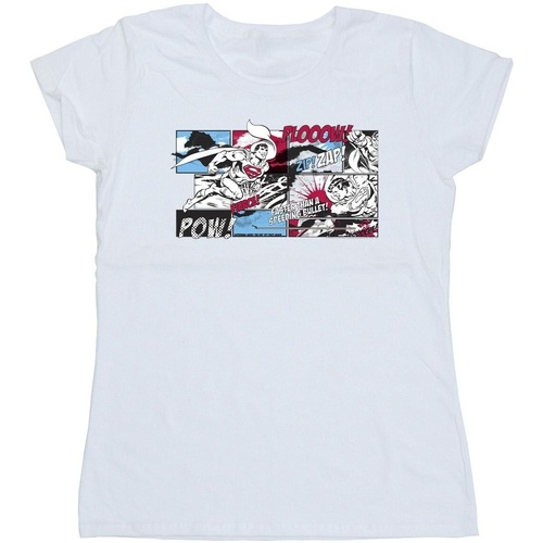 textil Mujer Camisetas manga larga Dc Comics Superman Comic Strip Blanco
