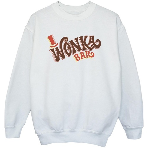 textil Niño Sudaderas Willy Wonka Bar Logo Blanco