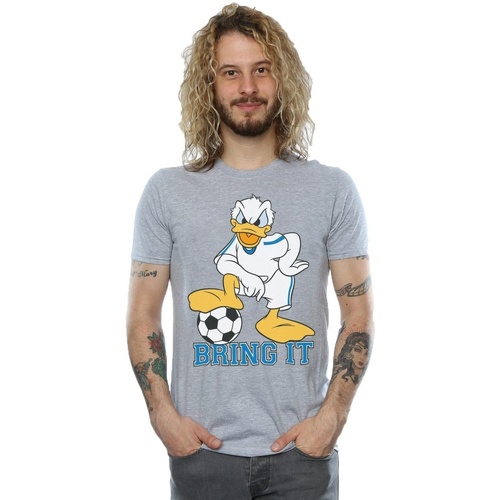 textil Hombre Camisetas manga larga Disney Donald Duck Bring It Gris