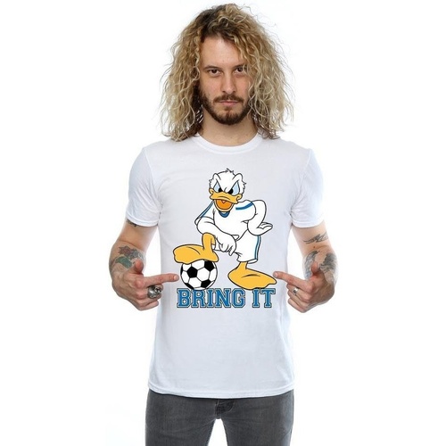 textil Hombre Camisetas manga larga Disney Donald Duck Bring It Blanco