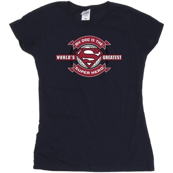 textil Mujer Camisetas manga larga Dc Comics Superman Super Hero Azul