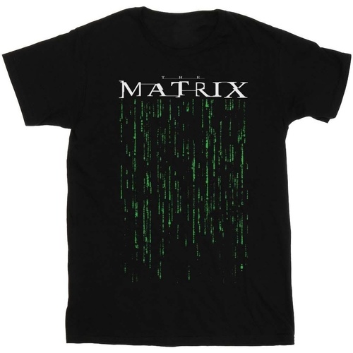 textil Mujer Camisetas manga larga The Matrix Green Code Negro