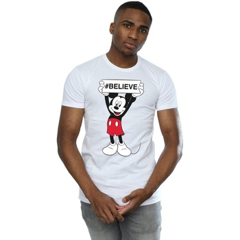 textil Hombre Camisetas manga larga Disney Mickey MouseBelieve Blanco