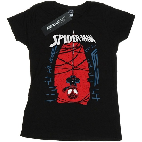 textil Mujer Camisetas manga larga Marvel Spider-Man Hanging Sketch Negro
