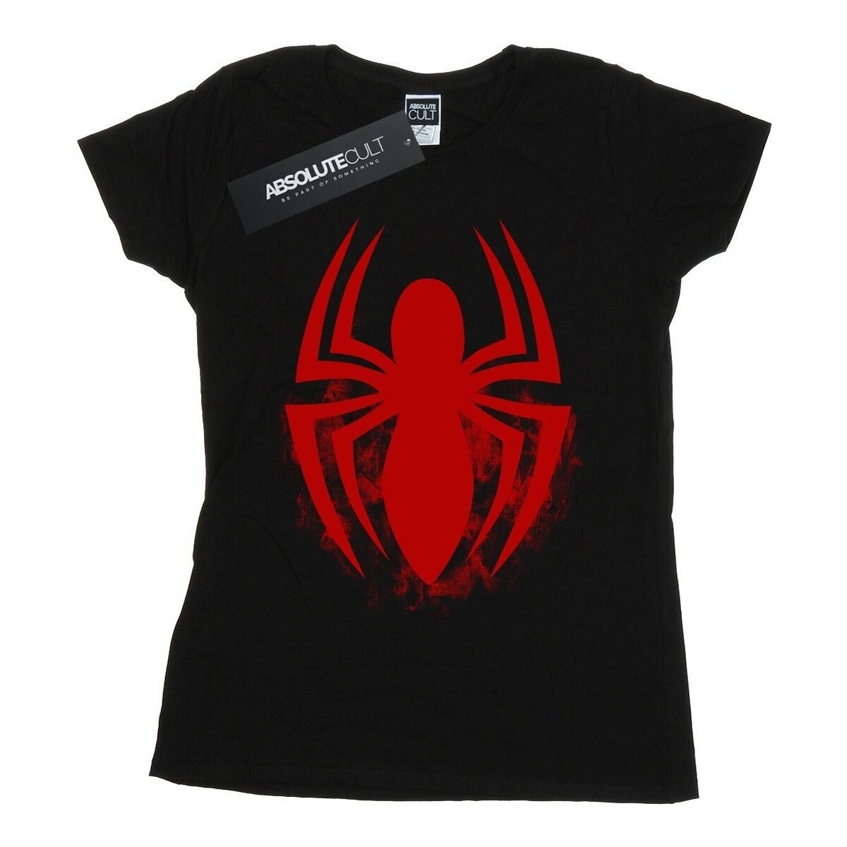 textil Mujer Camisetas manga larga Marvel Spider-Man Logo Emblem Negro
