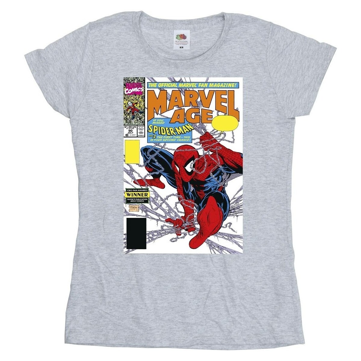 textil Mujer Camisetas manga larga Marvel Spider-Man  Age Comic Cover Gris