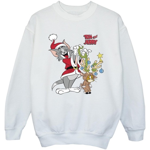 textil Niña Sudaderas Tom & Jerry Christmas Reindeer Blanco