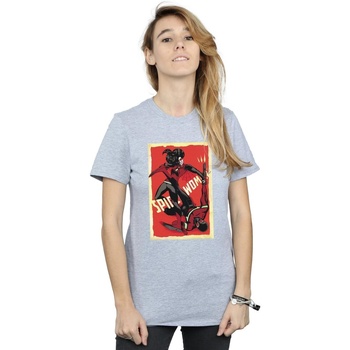 textil Mujer Camisetas manga larga Marvel Spider-Woman Fight Gris