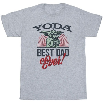 textil Niña Camisetas manga larga Disney Mandalorian Yoda Dad Gris