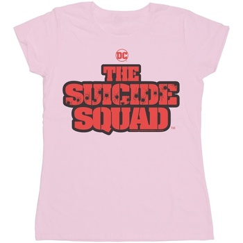 textil Mujer Camisetas manga larga Dc Comics The Suicide Squad Movie Logo Rojo