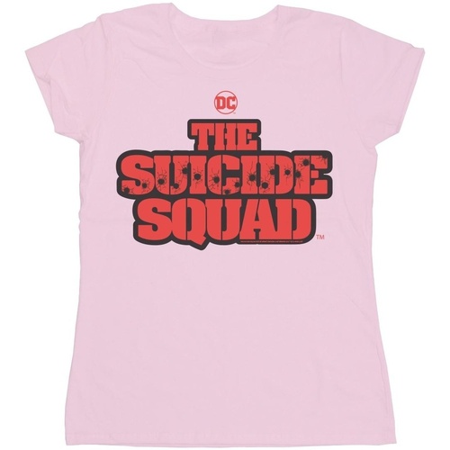 textil Mujer Camisetas manga larga Dc Comics The Suicide Squad Movie Logo Rojo