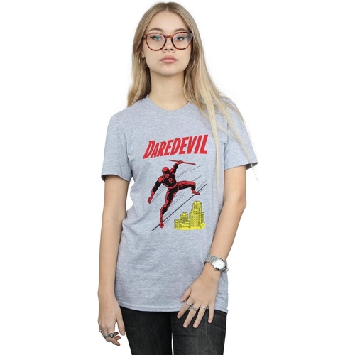 textil Mujer Camisetas manga larga Marvel Daredevil Rooftop Gris