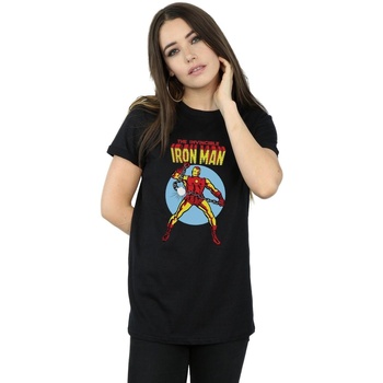 textil Mujer Camisetas manga larga Marvel The Invincible Iron Man Negro