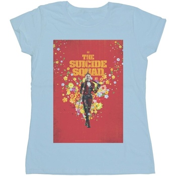 textil Mujer Camisetas manga larga Dc Comics The Suicide Squad Harley Quinn Poster Azul