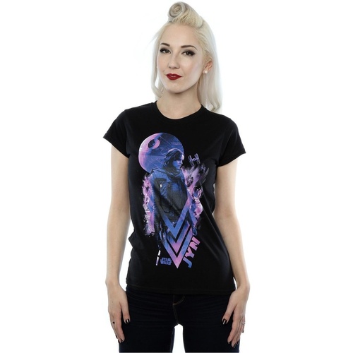 textil Mujer Camisetas manga larga Disney Rogue One Jyn Death Star Negro