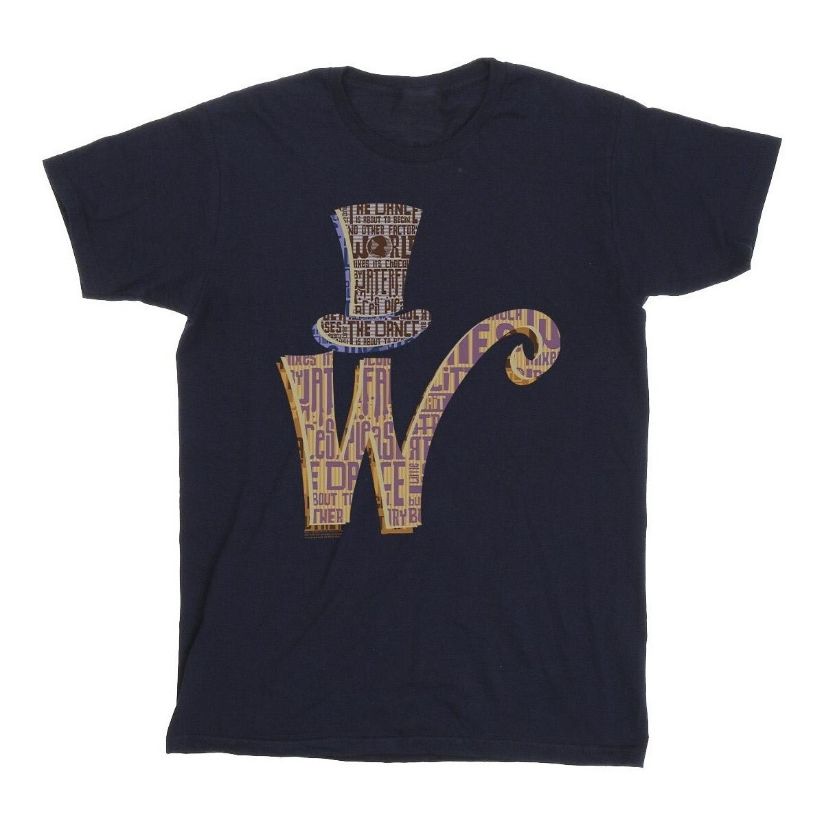 textil Niño Camisetas manga corta Willy Wonka W Logo Hat Azul