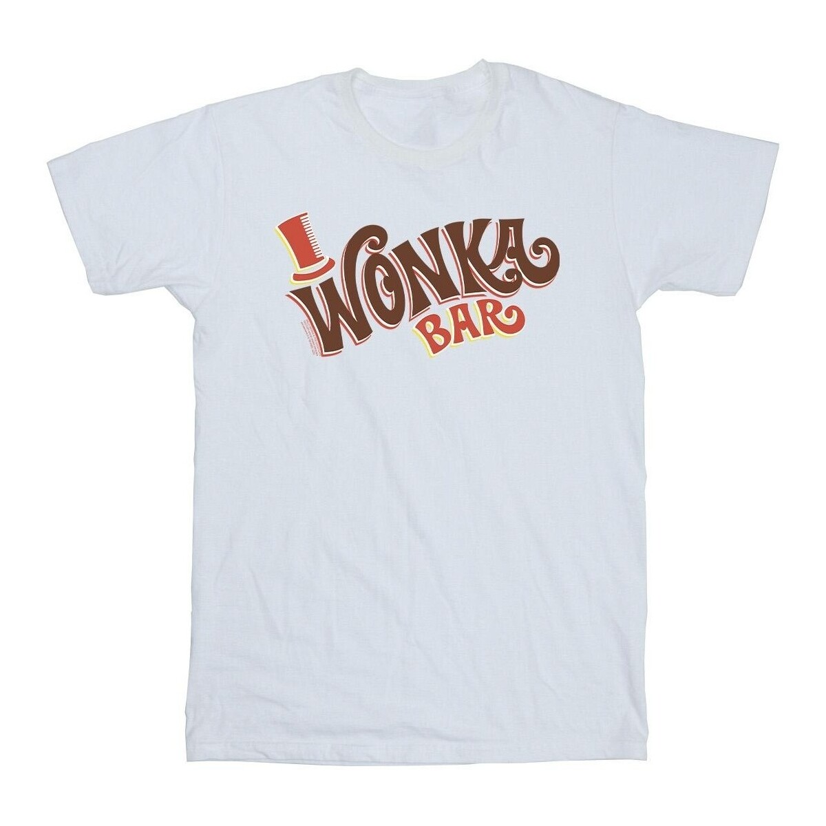 textil Niño Camisetas manga corta Willy Wonka Bar Logo Blanco