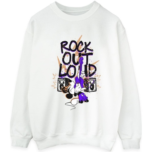 textil Hombre Sudaderas Disney Mickey Mouse Rock Out Loud Blanco
