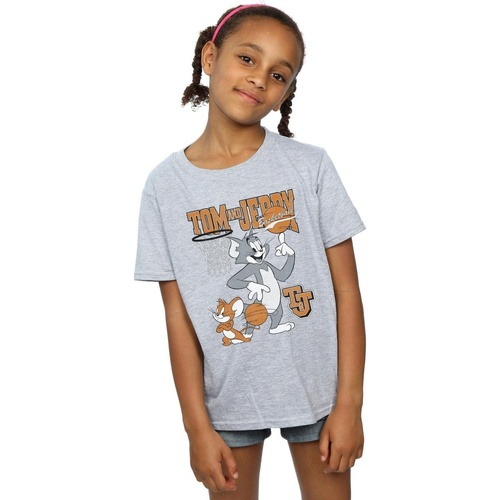 textil Niña Camisetas manga larga Dessins Animés Spinning Basketball Gris