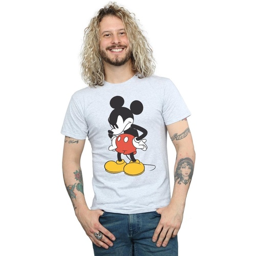 textil Hombre Camisetas manga larga Disney Mickey Mouse Angry Look Down Gris