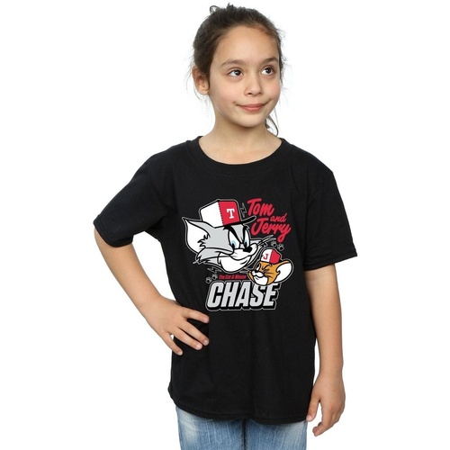 textil Niña Camisetas manga larga Dessins Animés Cat & Mouse Chase Negro