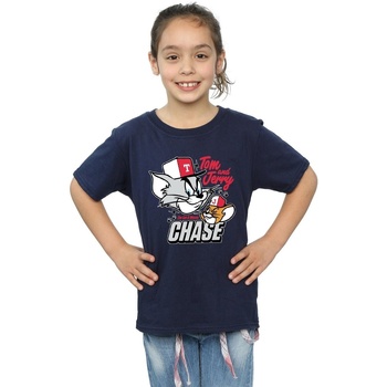 textil Niña Camisetas manga larga Dessins Animés Cat & Mouse Chase Azul