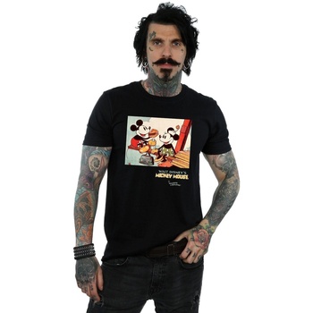 textil Hombre Camisetas manga larga Disney Mickey Mouse Building A Building Negro