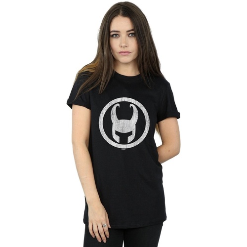 textil Mujer Camisetas manga larga Marvel Loki Icon Negro