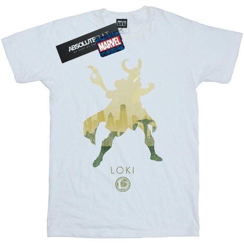textil Mujer Camisetas manga larga Marvel Loki Silhouette Blanco
