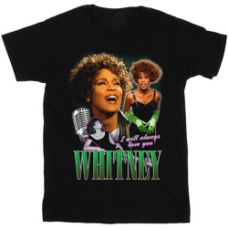 textil Niño Camisetas manga corta Whitney Houston I Will Always Love You Homage Negro