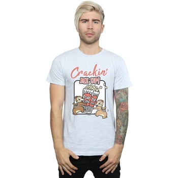 textil Hombre Camisetas manga larga Disney Chip N Dale Crackin Me Up Gris