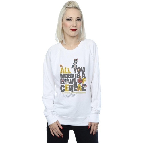 textil Mujer Sudaderas Dessins Animés All You Need Is Blanco