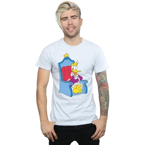 textil Hombre Camisetas manga larga Disney Donald Duck King Donald Gris