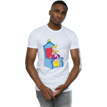 textil Hombre Camisetas manga larga Disney Donald Duck King Donald Blanco