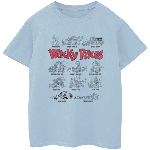 textil Niño Camisetas manga corta Wacky Races Car Lineup Azul