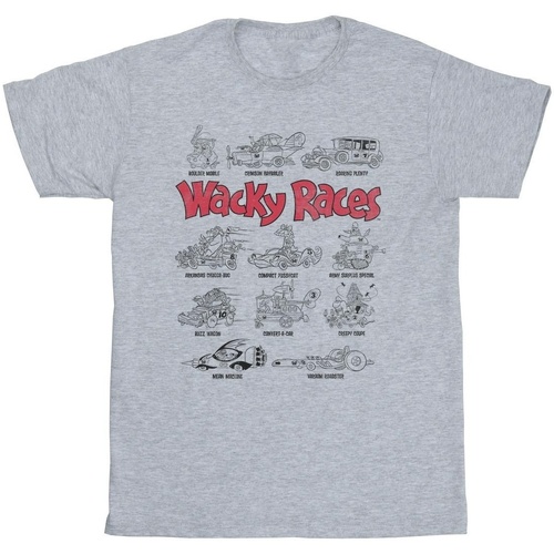 textil Niño Camisetas manga corta Wacky Races Car Lineup Gris