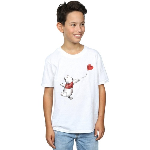 textil Niño Camisetas manga corta Disney Winnie The Pooh Balloon Blanco