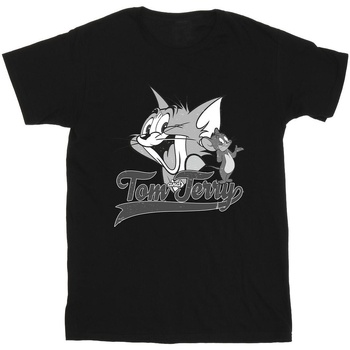 textil Niña Camisetas manga larga Dessins Animés Greyscale Square Negro