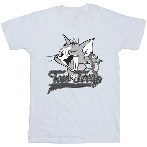 textil Niña Camisetas manga larga Dessins Animés Greyscale Square Blanco