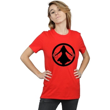 textil Mujer Camisetas manga larga Marvel Scarlet Witch Symbol Rojo