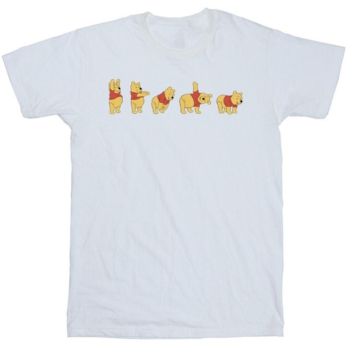textil Niño Camisetas manga corta Disney Winnie The Pooh Stretching Blanco