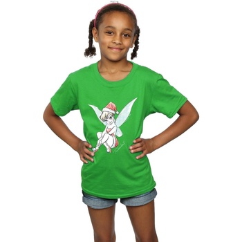textil Niña Camisetas manga larga Disney Tinkerbell Christmas Fairy Verde