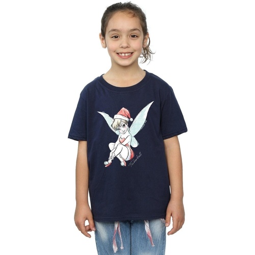 textil Niña Camisetas manga larga Disney Tinkerbell Christmas Fairy Azul